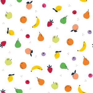 Popelin Druck Obst