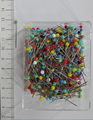 Glaskopfstecknadeln 30 x 0.65 mm, 50 g