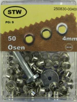 Ösen mit Scheiben 4.0 mm + Werkzeug 