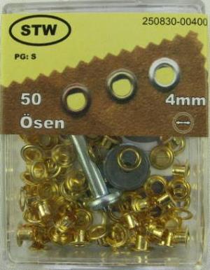 Ösen mit Scheiben 4.0 mm + Werkzeug 