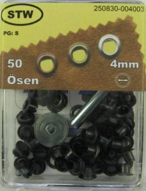 Ösen mit Scheiben 4.0 mm + Werkzeug 