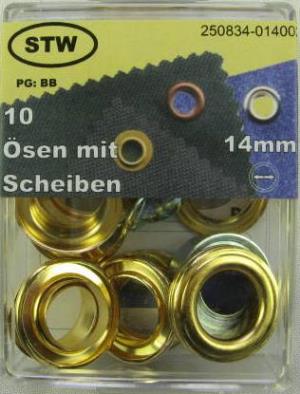 Ösen mit Scheiben 14.0 mm + Werkzeug 