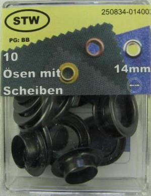 Ösen mit Scheiben 14.0 mm + Werkzeug 