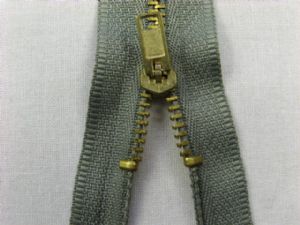 Reißverschluß Messing 18cm