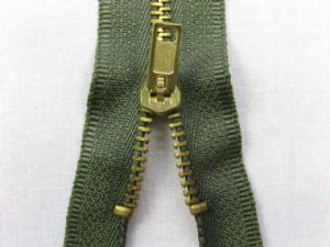 Reißverschluß Messing 18cm