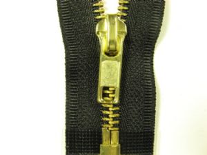 Jackenzipp teilbar Messing 40 cm