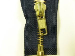 Jackenzipp teilbar Messing 40 cm