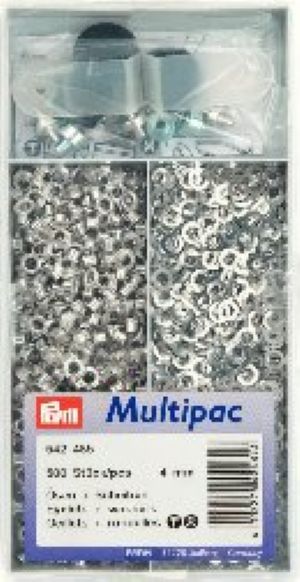 Ösen und Scheiben, 4.0 mm, 500 Stk. Multipac