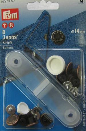 Jeansknöpfe Lorbeerkranz, 14 mm, 8 Stk.