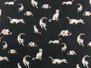 Viscose Print  Katzen