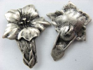 Metallknopf mit Öse 44 mm, Enzian